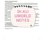 Dr. Ali USMLE UWorld Notes PDF