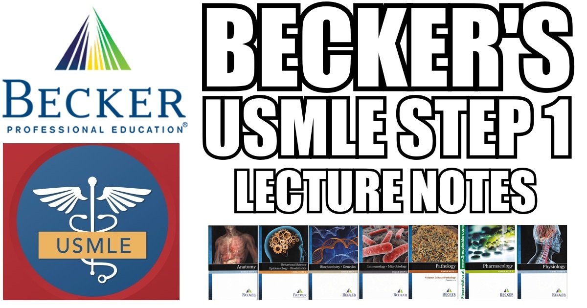 Becker’s USMLE Step 1 Lecture Notes PDF Free 