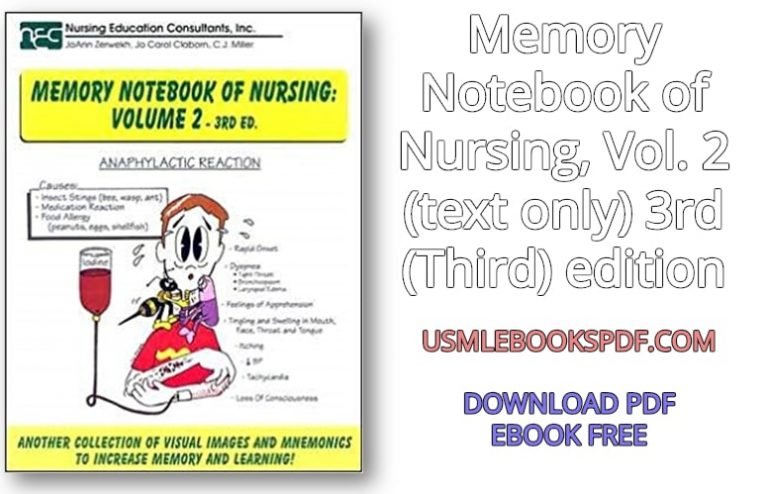 Download Memory Notebook of Nursing Vol. 2 (text only) 3rd (Third) edition PDF Free