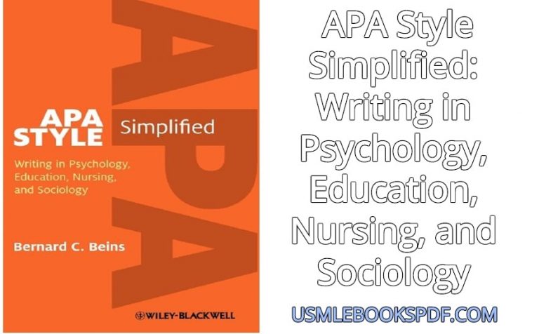 Download APA Style Simplified: Writing in Psychology, Education, Nursing, and Sociology PDF Free