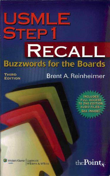 USMLE Step 1 Recall: Buzzwords for the Boards 3rd Edition