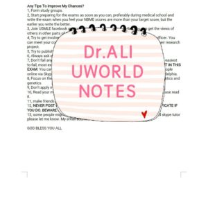 Dr.Ali USMLE Uworld Notes PDF