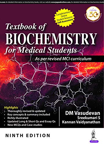 Textbook of Biochemistry for Medical Students by Vasudevan