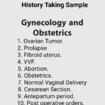 History Taking Sample of Gynecology & Obstetrics PDF Download (Direct Link)