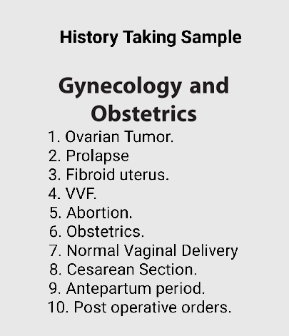 History Taking Sample of Gynecology & Obstetrics PDF Download (Direct Link)